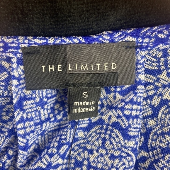 The Limited Blue Printed Sheer Blouse - Picture 7 of 7